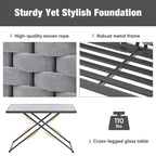 5-Piece Modern Patio Sectional Sofa Set