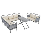 5-Piece Modern Patio Sectional Sofa Set