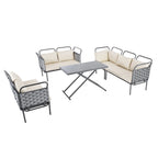 5-Piece Modern Patio Sectional Sofa Set