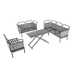 5-Piece Modern Patio Sectional Sofa Set