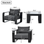 3-pieces Aluminum Frame Patio Furniture