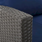 4-Piece PE Wicker Patio Conversation Set with Cushions