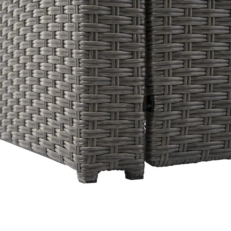 4-Piece PE Wicker Patio Conversation Set with Cushions