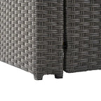 4-Piece PE Wicker Patio Conversation Set with Cushions