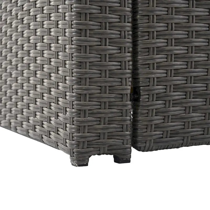 4-Piece PE Wicker Patio Conversation Set with Cushions