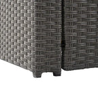 4-Piece PE Wicker Patio Conversation Set with Cushions