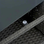 4-Piece PE Wicker Patio Conversation Set with Cushions