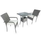 3 Piece Patio Wicker Conversation Set