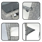 3 Piece Patio Wicker Conversation Set