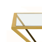 Cinna Glass/ Metal Side Table