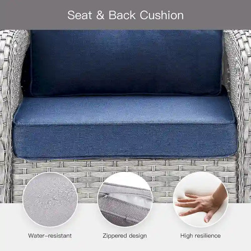 1 Loveseat Sofa with Swivel Chair and Cushions - Light Beige