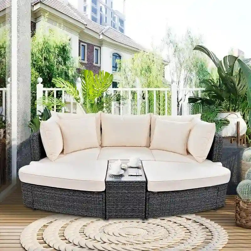 6-Piece Patio Outdoor Conversation Sofa Set