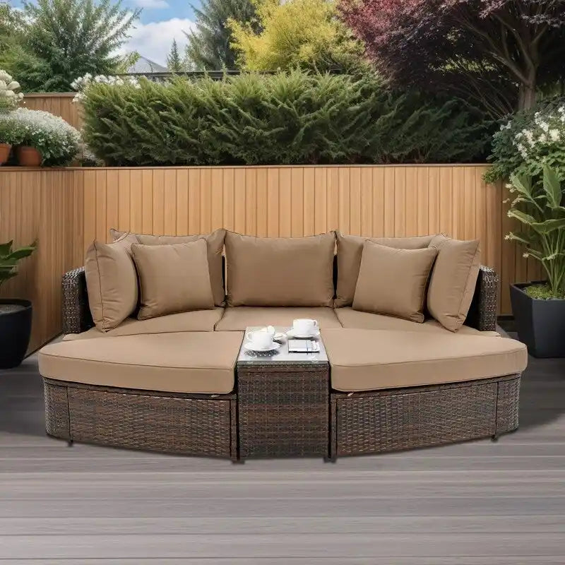 6-Piece Patio Outdoor Conversation Sofa Set