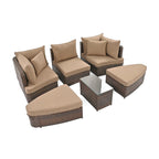 6-Piece Patio Outdoor Conversation Sofa Set