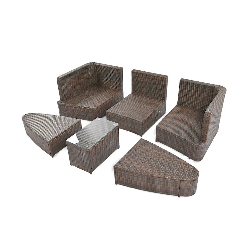 6-Piece Patio Outdoor Conversation Sofa Set