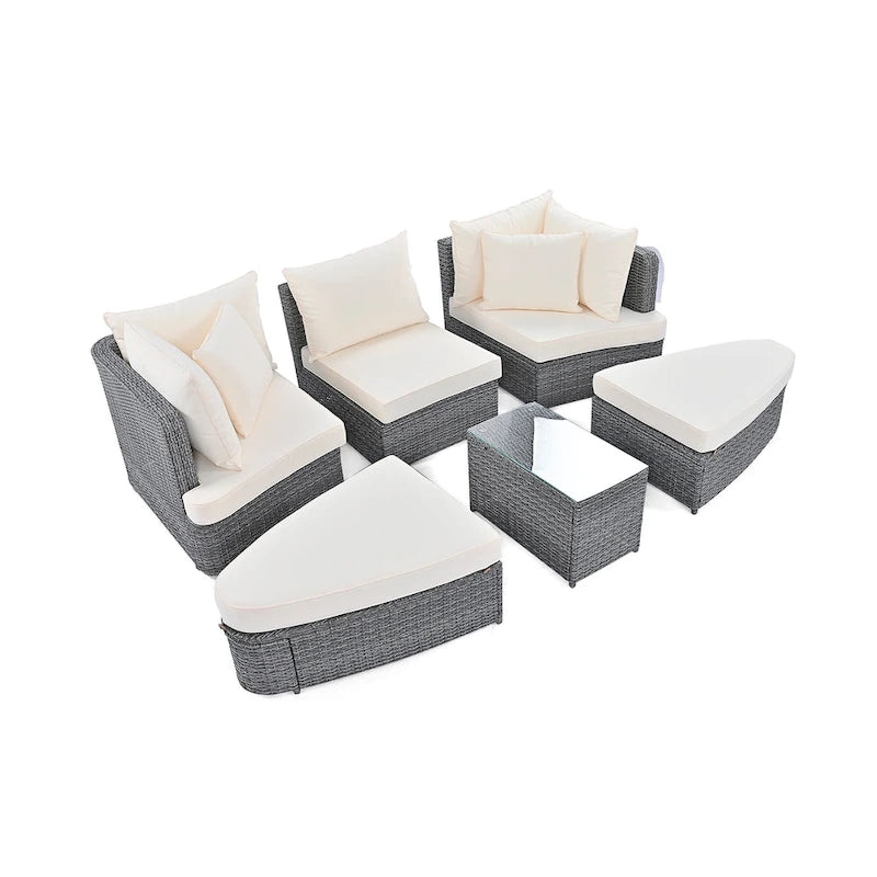6-Piece Patio Outdoor Conversation Sofa Set