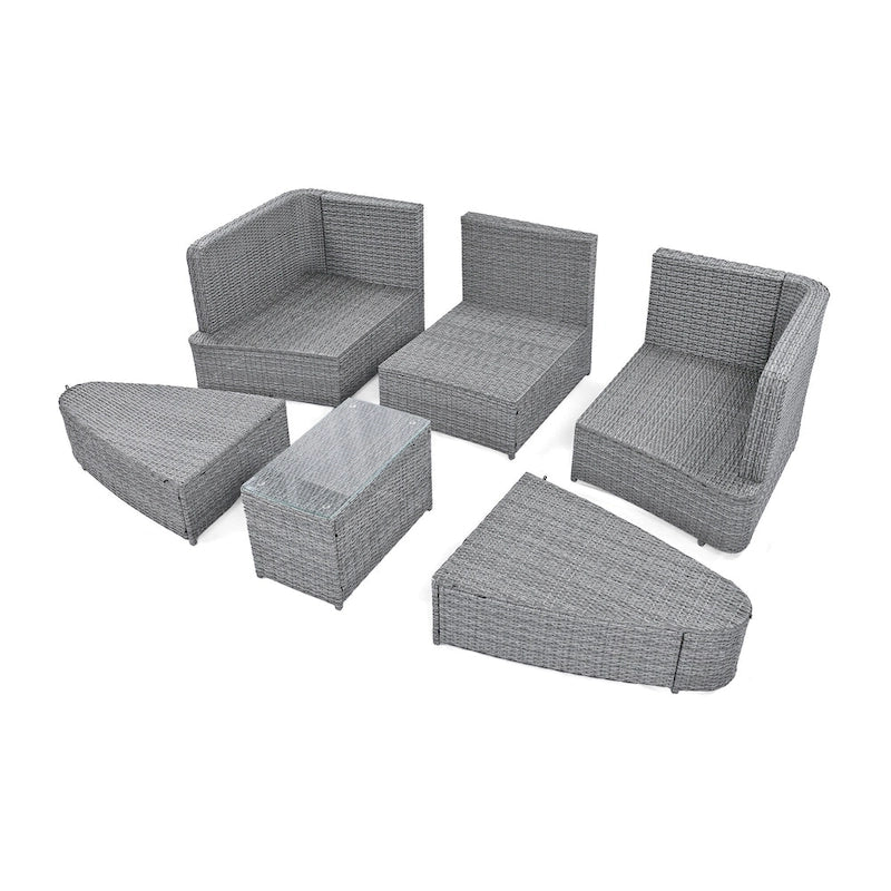 6-Piece Patio Outdoor Conversation Sofa Set