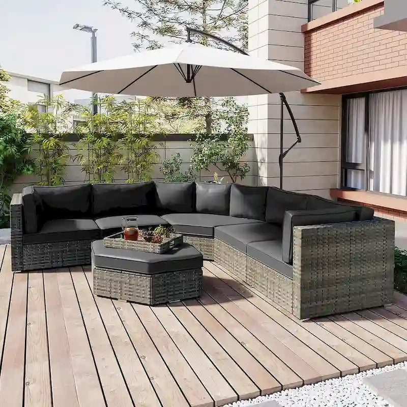 6 PCS Outdoor Patio Furniture Set for 6