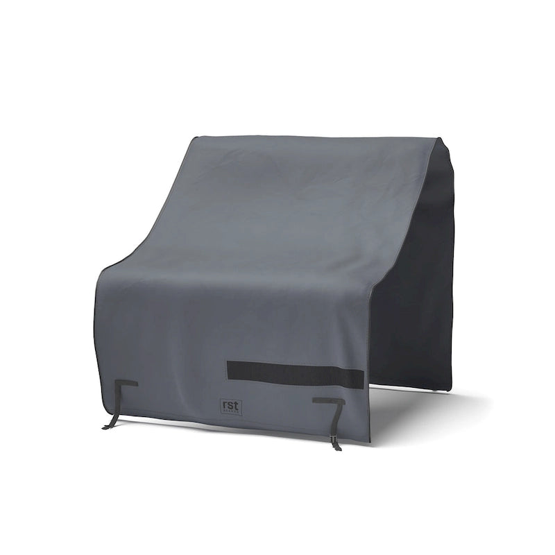 Portofino Comfort 6 Piece Polyester Outdoor Patio Sectional Fire Deluxe Furniture Covers - Grey