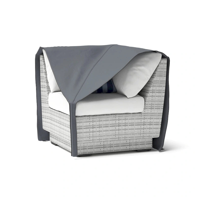 Kooper 6 Piece Polyester Outdoor Patio Sectional Deluxe Furniture Covers - Grey