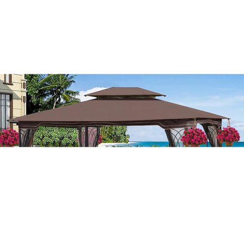 13x10Ft Outdoor Patio Gazebo Replacement Double Canopy Top Cover Only