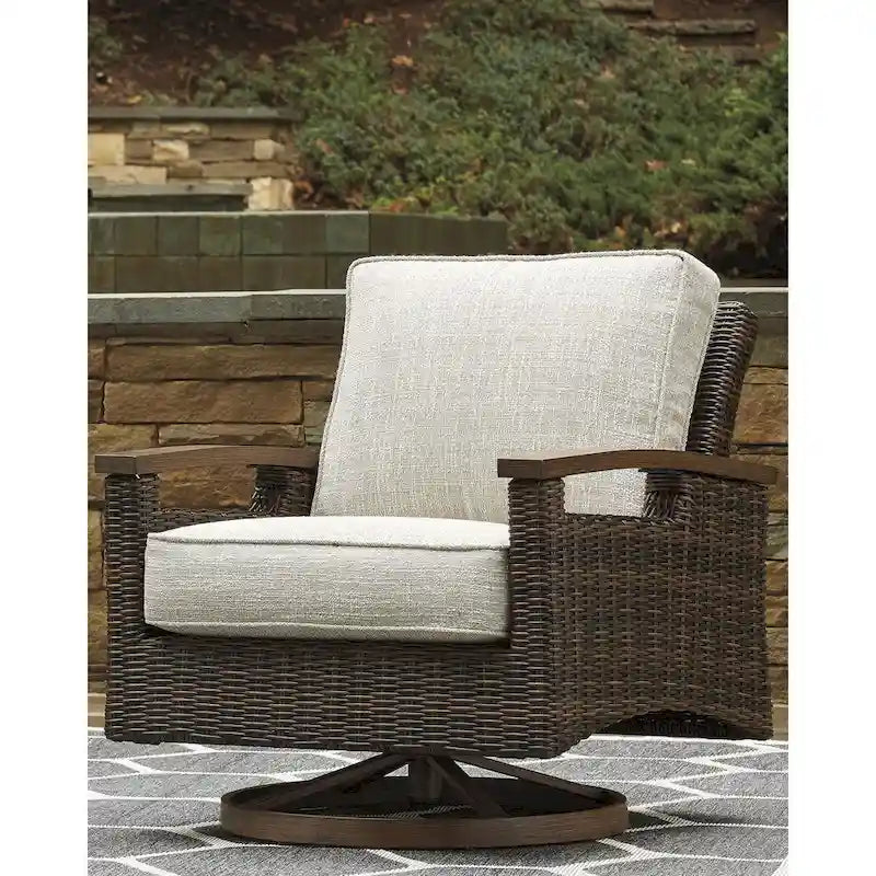 Signature Design by Ashley Rodeway South Brown 3-Piece Outdoor Package - 32 W x 37 D x 37 H