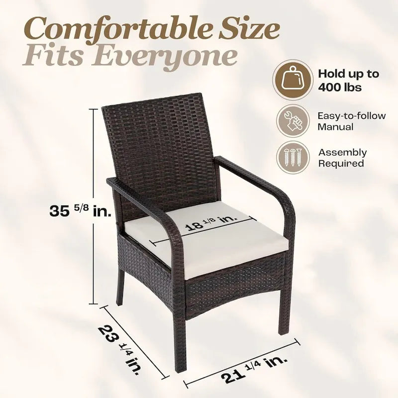 Dining Chairs Capacity All-Weather Outdoor with Powder Steel