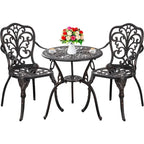 Piece Outdoor Table Set Cast Aluminum Table and Chairs Set