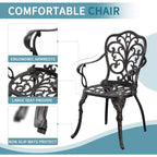 Piece Outdoor Table Set Cast Aluminum Table and Chairs Set