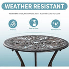 Piece Outdoor Table Set Cast Aluminum Table and Chairs Set