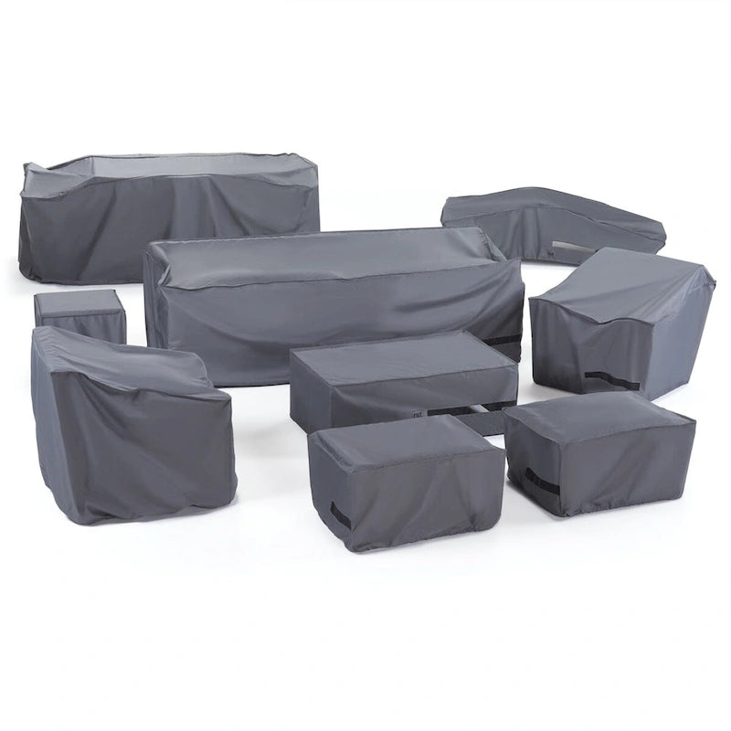 Deco 20 Piece Polyester Outdoor Patio Estate Deluxe Furniture Covers - Grey