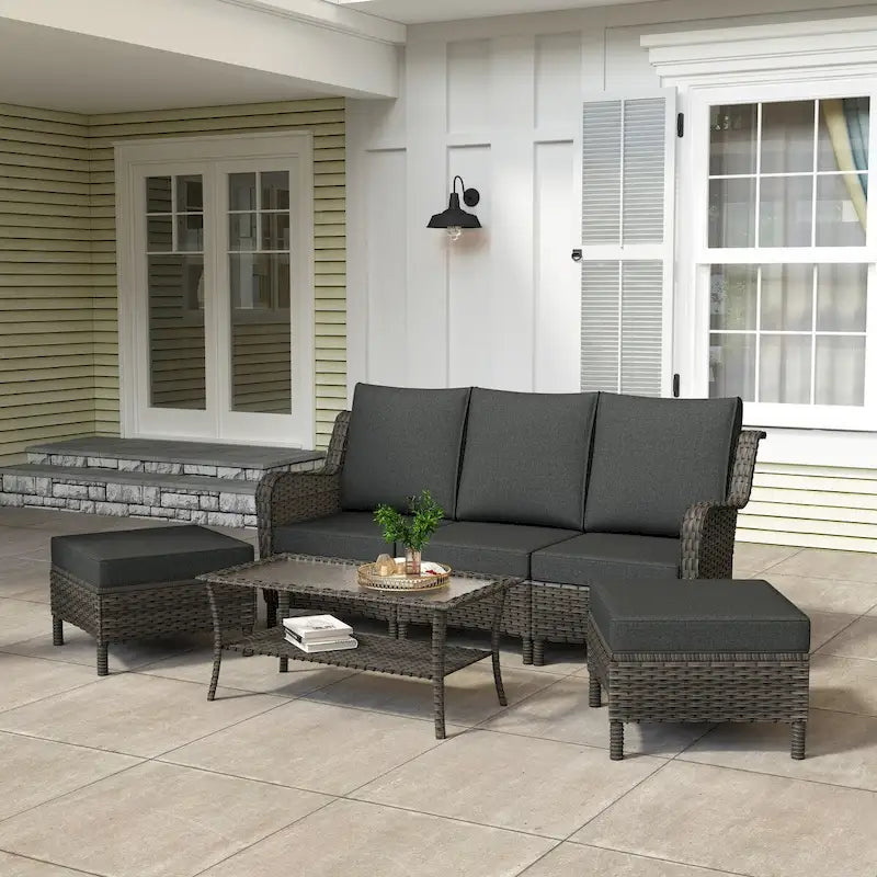 Patio Furniture Outdoor Conversation Set 6 Pieces