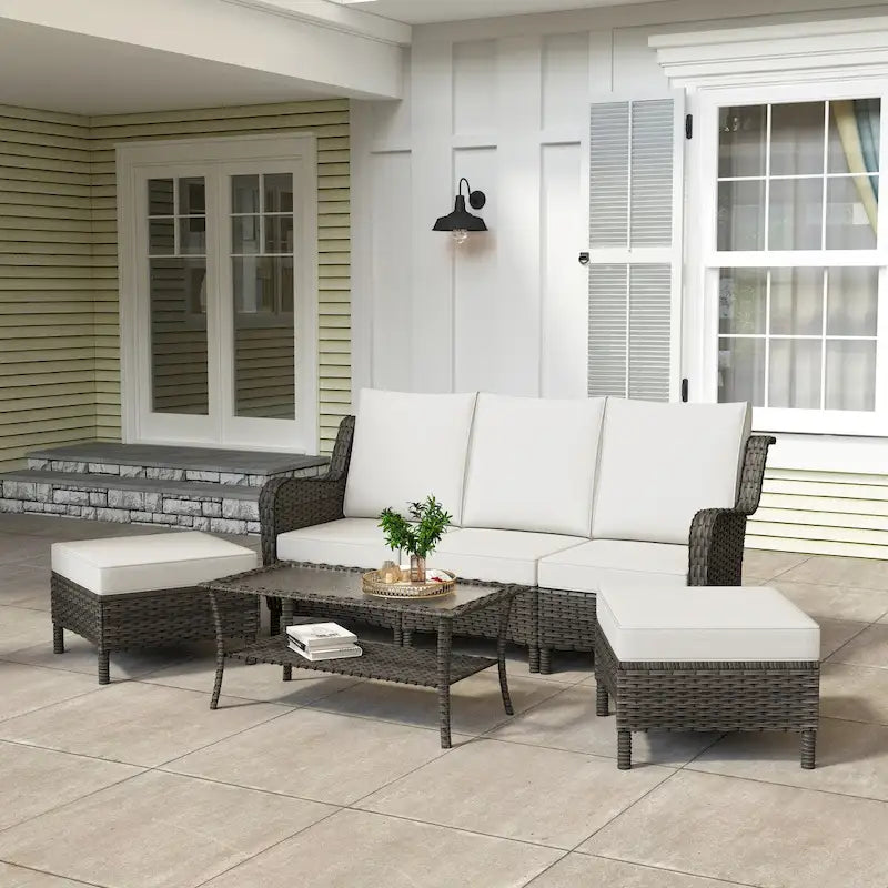 Patio Furniture Outdoor Conversation Set 6 Pieces