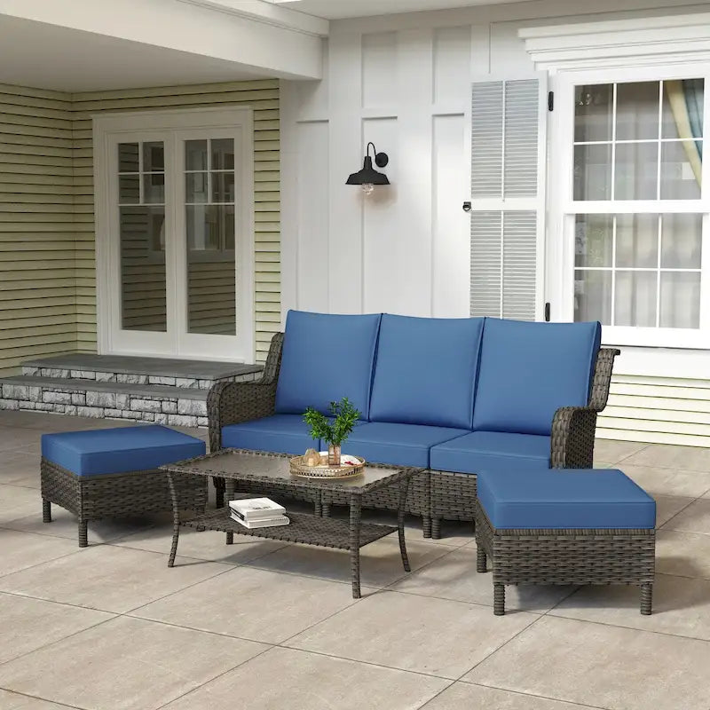 Patio Furniture Outdoor Conversation Set 6 Pieces