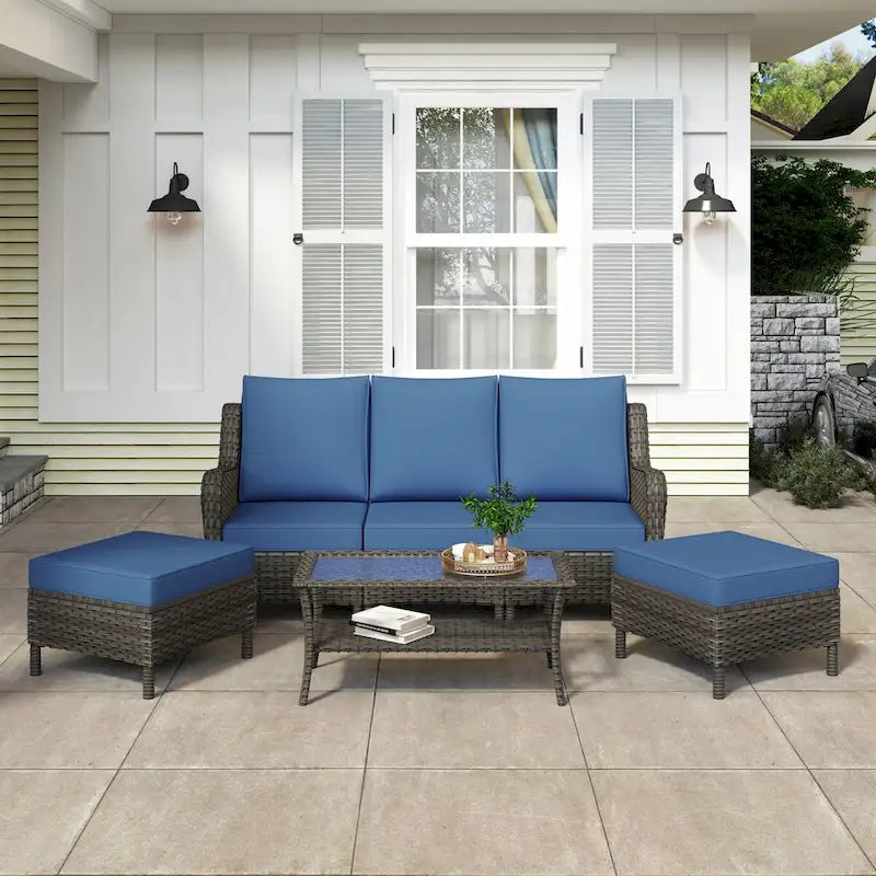 Patio Furniture Outdoor Conversation Set 6 Pieces