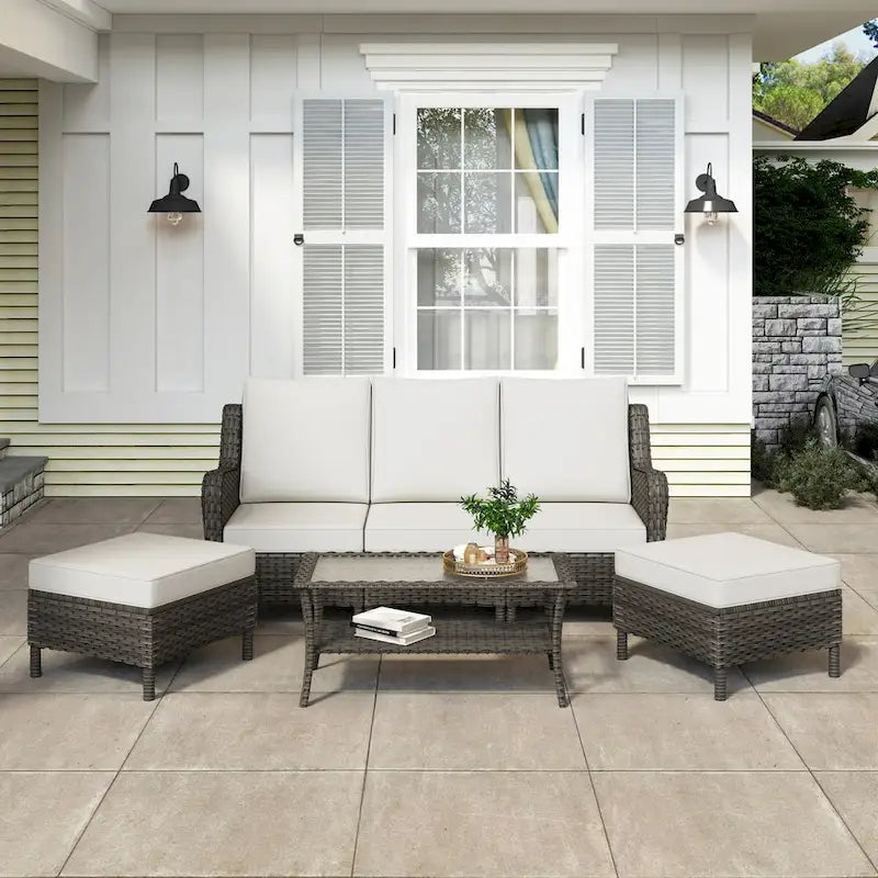 Patio Furniture Outdoor Conversation Set 6 Pieces