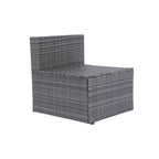 5 Pieces Outdoor Rattan Sectional Sofa with 2 Pillow and Table