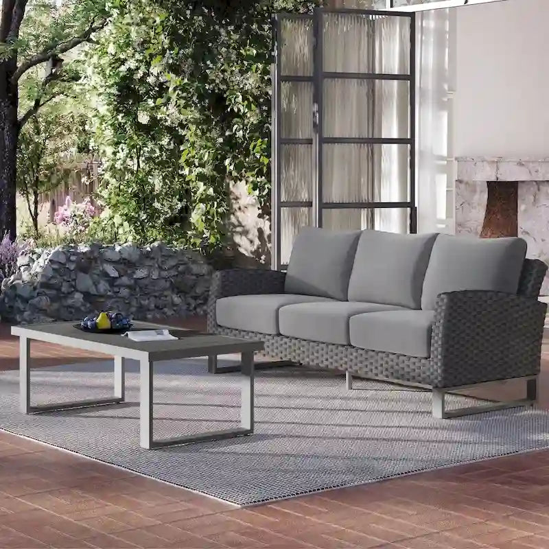 New Classic Furniture Fiji 2-Piece Patio Sofa and Coffee Table Set